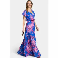 Hot Squash HotSquash Blue Chiffon Wrap Top Maxi Dress -HotSquash Shop unnamed file 626