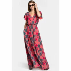 Hot Squash HotSquash Pink Chiffon Wrap Top Maxi Dress -HotSquash Shop unnamed file 644