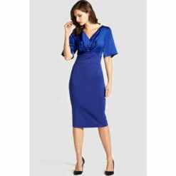 Hot Squash Hotsquash Blue Emma Dress With Buttons