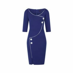 Hot Squash HotSquash Blue Chelsea Dress With Buttons -HotSquash Shop unnamed file 667