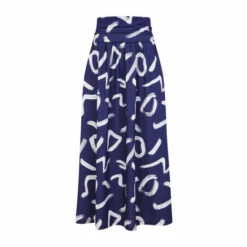 Hot Squash HotSquash Navy/White Roll Top Maxi Skirt -HotSquash Shop unnamed file 707