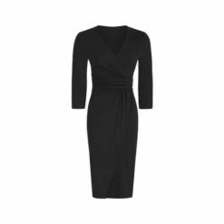 Hot Squash HotSquash Black Ascot Mock Wrap Dress -HotSquash Shop unnamed file 71