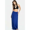 Hot Squash HotSquash Blue Roll Top Maxi Skirt