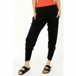 Hot Squash HotSquash Black Roll Top Harem Trousers
