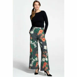 Hot Squash HotSquash Black Luxe-Lounge Wide Leg Crepe Trousers