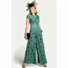 Hot Squash HotSquash Green Jersey Wide Leg Jumpsuit