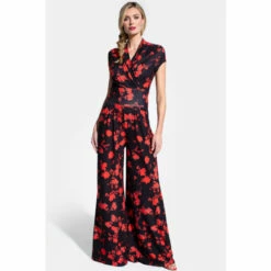 Hot Squash Womens Black Wideleg Jumpsuit