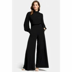 Hot Squash HotSquash Wide Leg Jumpsuit With Blouson Sleeve