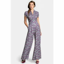 Hot Squash HotSquash Purple Wide Leg Jumpsuit