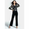 Hot Squash HotSquash Ponte Black Jumpsuit With Blouson Sleeves
