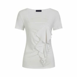 Hot Squash White Short Sleeved Waterfall Top -HotSquash Shop unnamed file 859