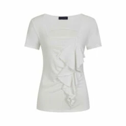 Hot Squash White Short Sleeved Waterfall Top -HotSquash Shop unnamed file 860