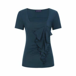 Hot Squash Blue Short Sleeved Waterfall Top 2 Hot Squash Blue Short Sleeved Waterfall Top -HotSquash Shop unnamed file 863