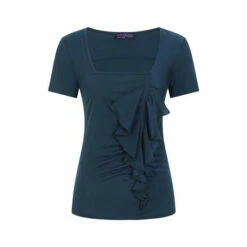 Hot Squash Blue Short Sleeved Waterfall Top 3 Hot Squash Blue Short Sleeved Waterfall Top -HotSquash Shop unnamed file 864