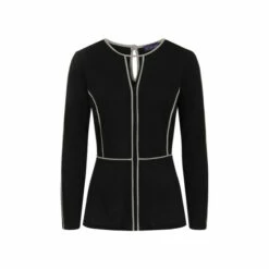 Hot Squash HotSquash Black Jersey Keyhole Top With Contrast Seams -HotSquash Shop unnamed file 871