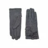 Hot Squash Womens Grey Checked Gloves