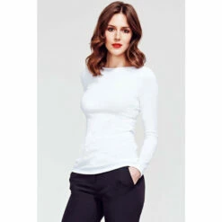 Hot Squash HotSquash Pure White Easy Elegance Top