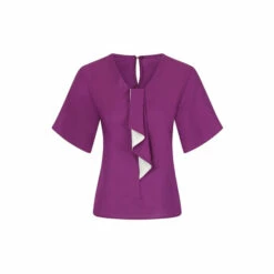 Hot Squash HotSquash Purple River-Tie Bat Sleeved Top -HotSquash Shop unnamed file 947