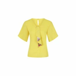 Hot Squash HotSquash Yellow River Tie Bat Sleeved Top -HotSquash Shop unnamed file 955